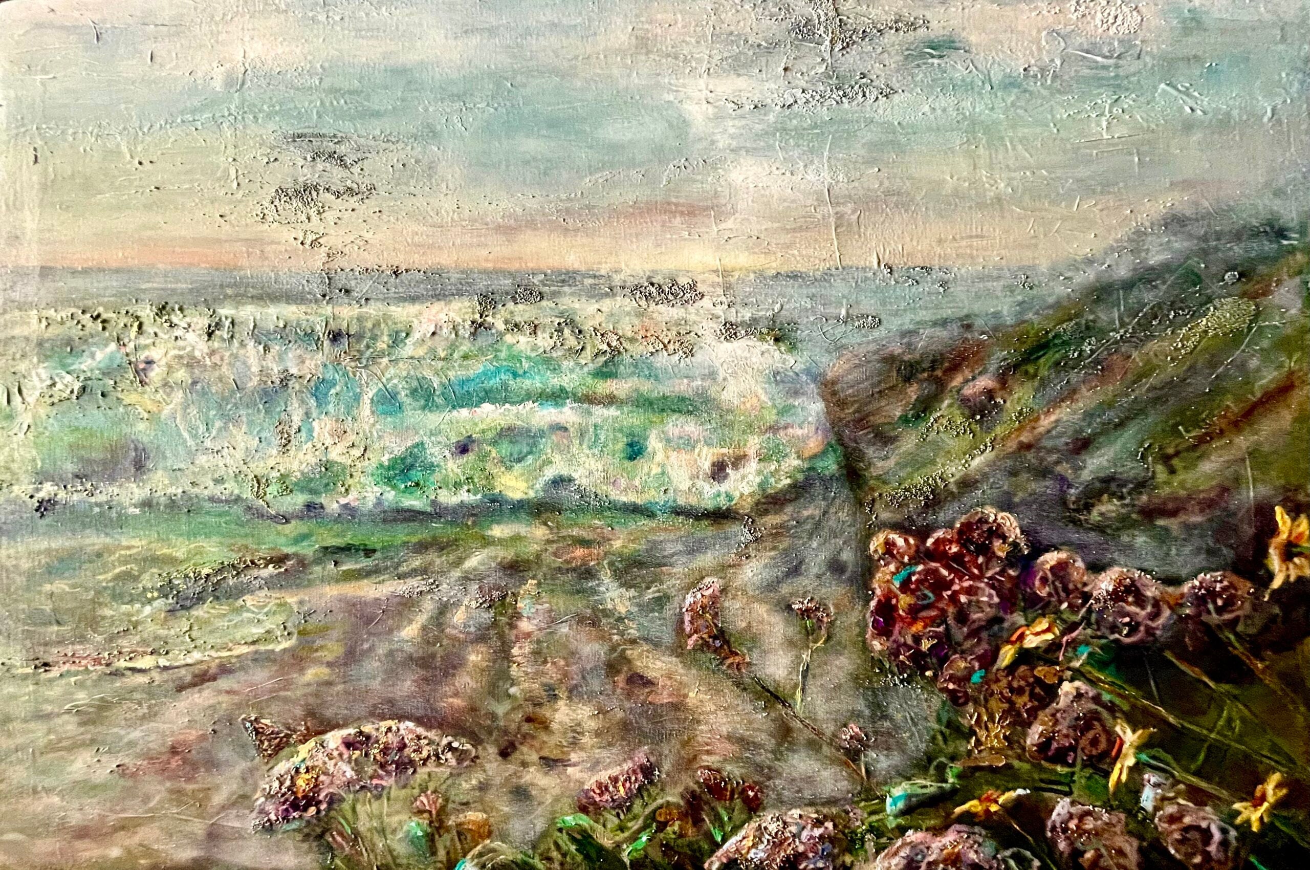 DAYBREAK'S MISTFUL WAVE EMBRACE 24" x 36" image 0